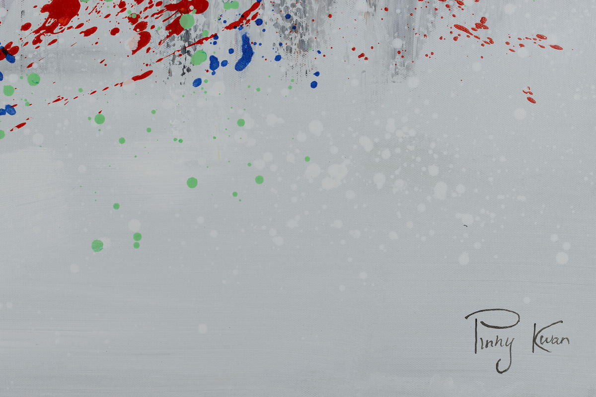 ACRYLBILD HANDGEMALT 120/60 cm - Grau, Holz/Textil (120/60cm) - KUNSTLOFT