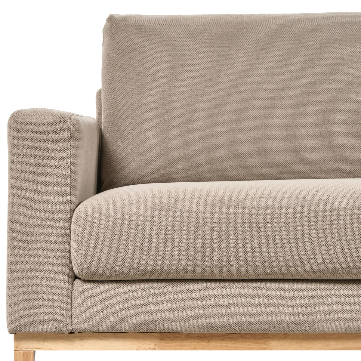 ECKSOFA 4-Sitzer Stoff Taupe linksseitig Siggard - Taupe/Beige, Textil (296/163cm) - Beliani