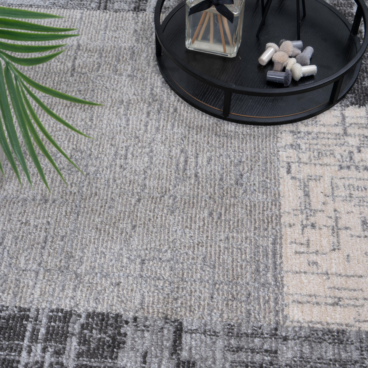 VINTAGE-TEPPICH MILANO 160/230 cm Beige - Blaugrau, Naturmaterialien/Textil (160/230cm) - Consilio Concept