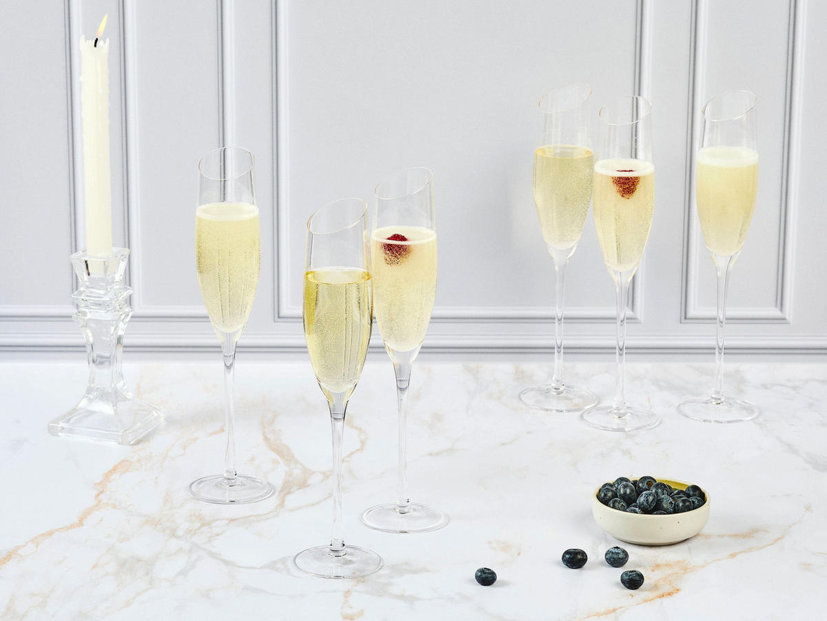 CHAMPAGNERFLÖTE Sväva 185ml - 6er-Set - Transparent - Transparent, Glas (0.19L) - Björn