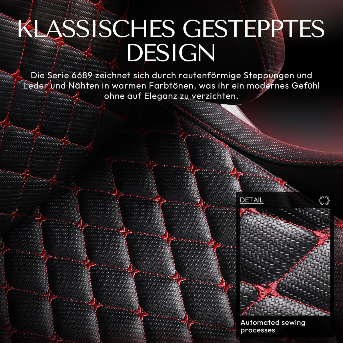 GAMING-STUHL Ergonomisch Verstellbarer 90°-170° Für Homeoffice/Gaming - Schwarz, Leder (60/115/60cm)