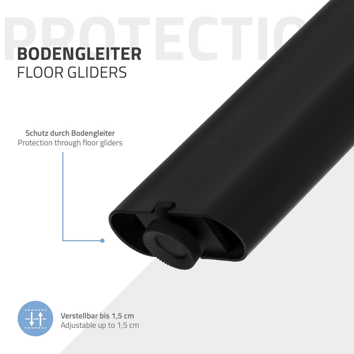 TISCHBEINE Metall Schwarz 2er Set 60x72 cm Flach Tischgestell aus Stahl A-Form - Schwarz, Metall (60/72/8cm) - ML-DESIGN