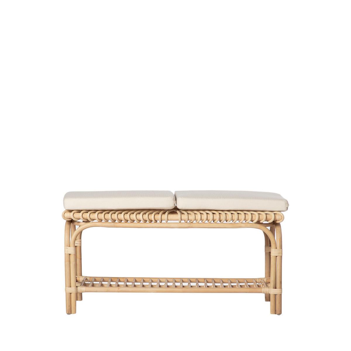 BANK Kina Natürlich 100 cm x 51 cm - Naturfarben, Naturmaterialien (100/51/44cm)