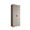 DREHTÜRENSCHRANK 236.7/100/47 2-türig - Kaschmir/Schwarz, Holz/Metall (100/236.7/47cm) - Abiks Möbel