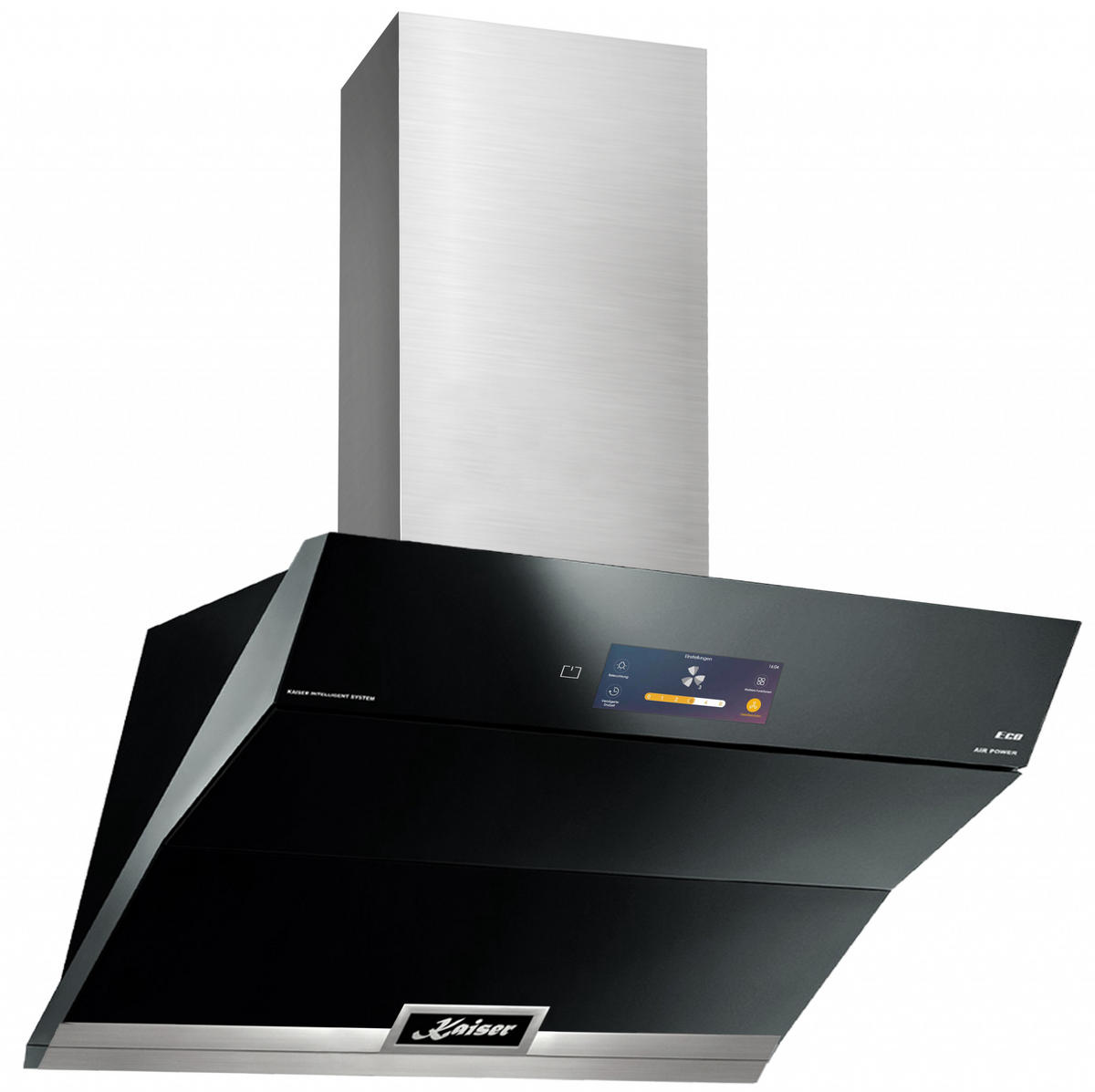 DUNSTABZUGSHAUBE AT 9343 90 cm Schwarz - Schwarz, Glas/Metall (90/89/40.8cm) - Kaiser Küchengeräte