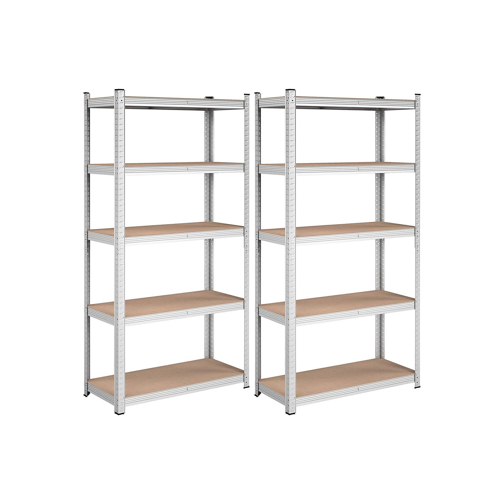 STANDREGAL 2ER-SET - Silberfarben, Metall (90/180/40cm) - Hansiro