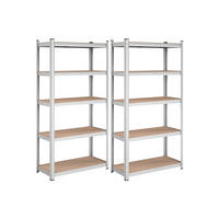STANDREGAL 2ER-SET - Silberfarben, Metall (90/180/40cm) - Hansiro