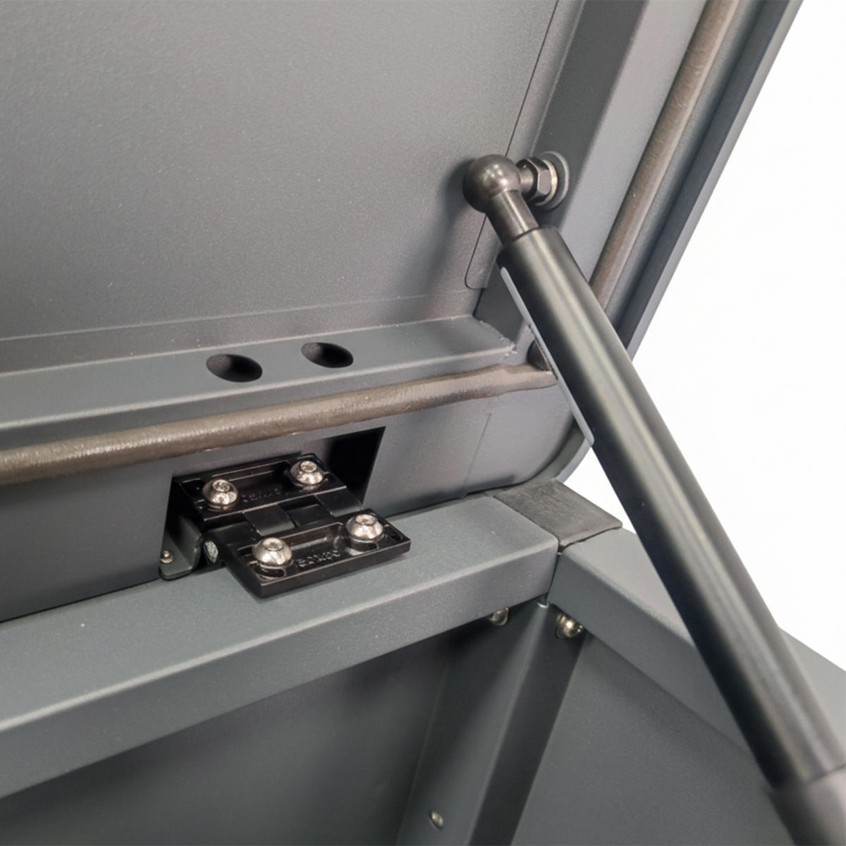 GARTENBOX - Schwarz, Kunststoff/Metall (115/59/50cm) - Relaxdays