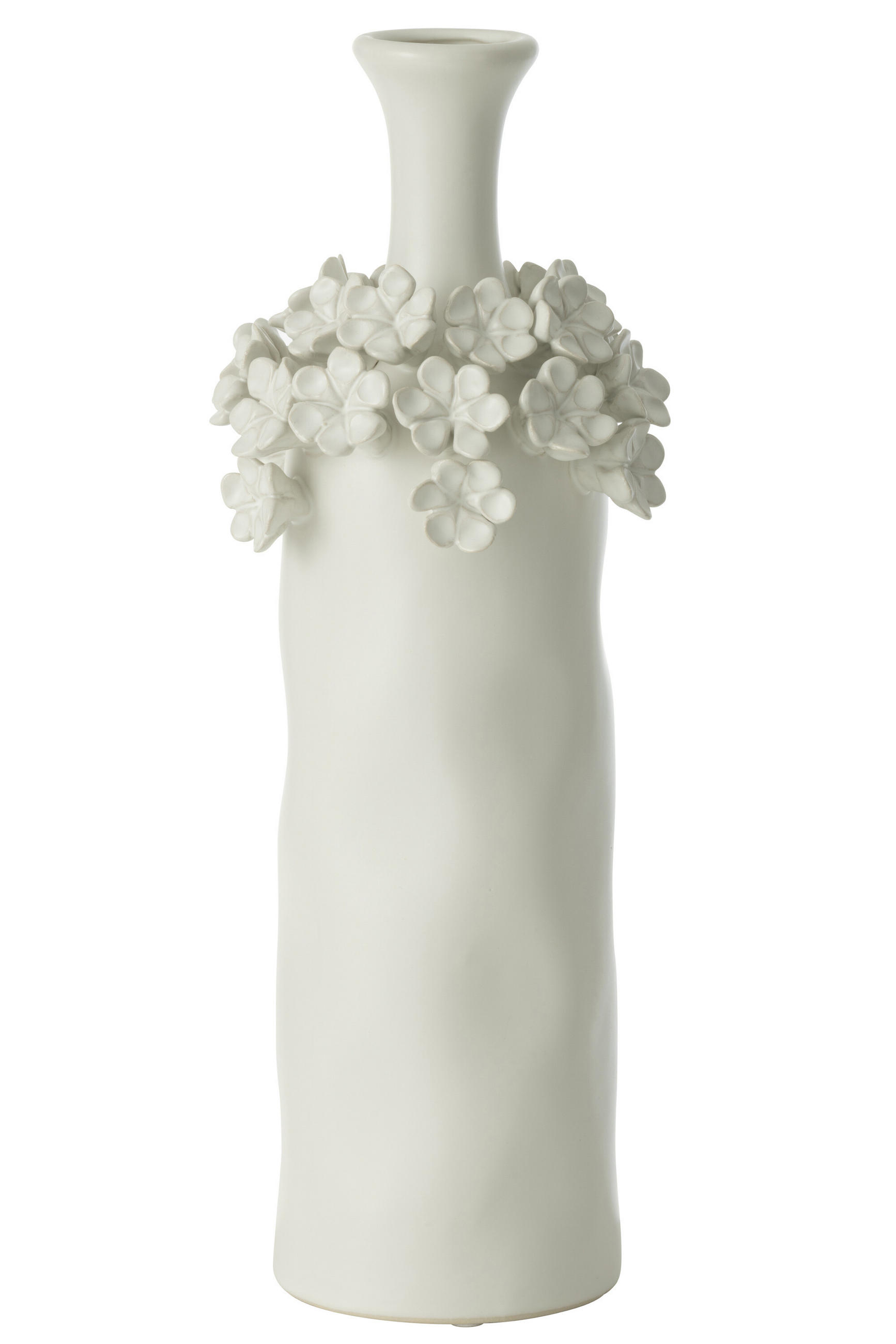 VASE YUCCA - Töpferei - Weiß - L - Ø 15 cm - Weiß, Keramik (40cm) - J-Line