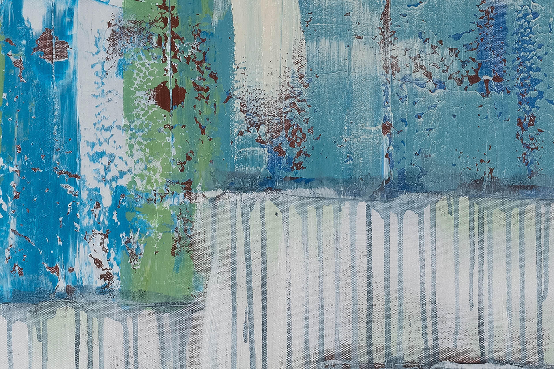 ÖLGEMÄLDE 80/120 cm - Türkis/Blau, Holz/Textil (2/120cm) - KUNSTLOFT