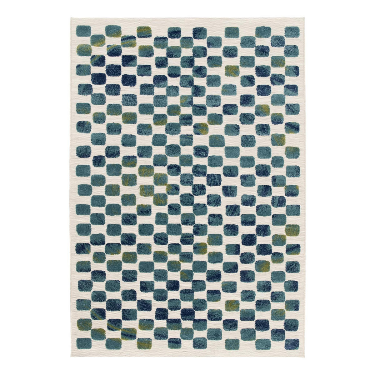 TEPPICH modern grafisch blau - Blau, Textil (120/170cm) - AFK Living