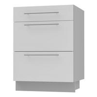 SCHUBLADENUNTERSCHRANK Kvantum D3M/60 60 / 50 / 82cm - Weiß/Grau, Holz/Holzwerkstoff (60/82/50cm) - Feldmann-Wohnen