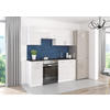 KÜCHENZEILE LECO 180 weiss glanz - Weiß Hochglanz, Holzwerkstoff (180/82/46cm) - roe furniture