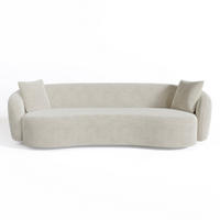 SOFA 3-Sitzer Rastergewebe mit weichem Griff Creme 210cm - Creme, Textil (210/67/96cm) - Sia Home