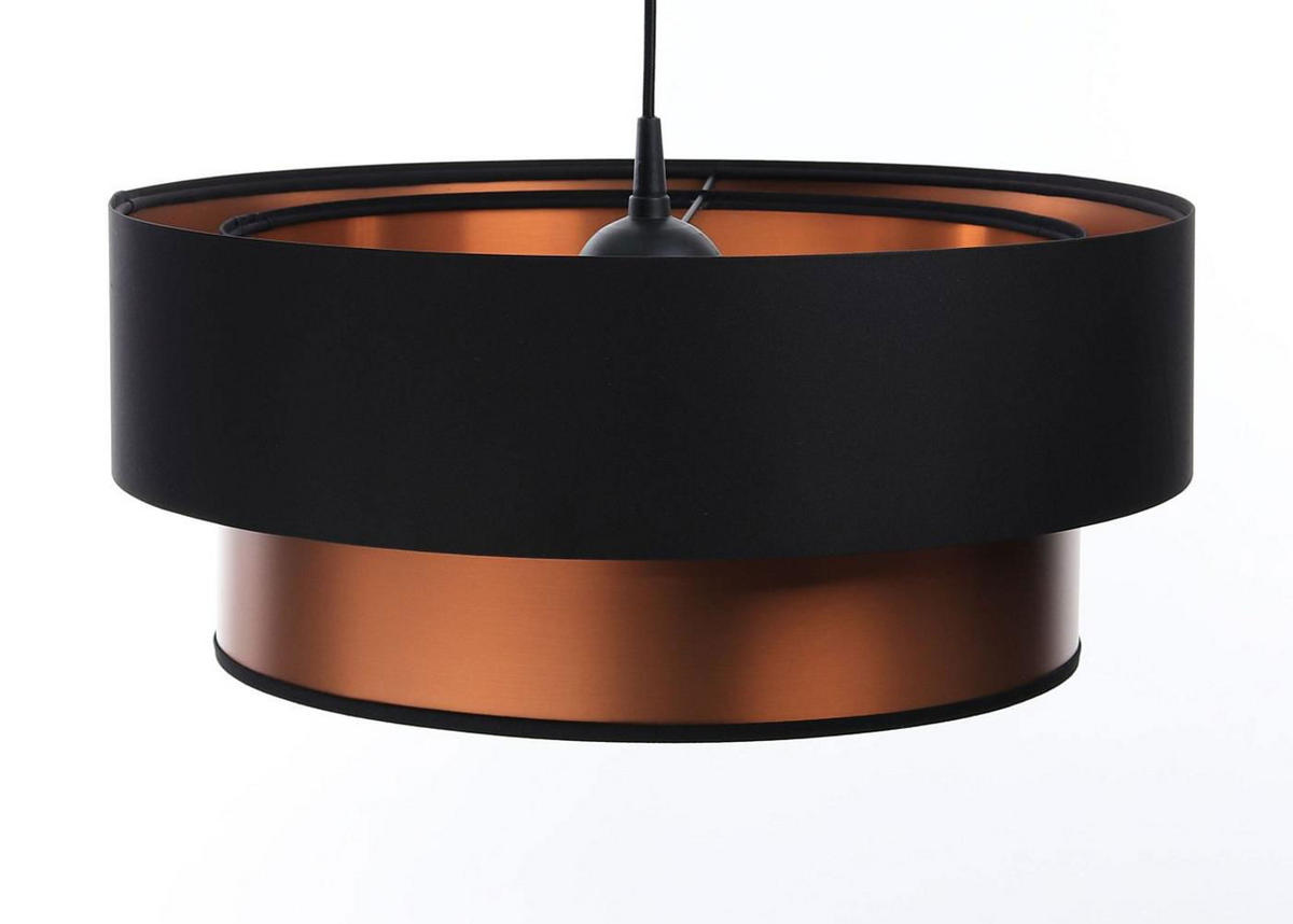 HÄNGELEUCHTE Kupfer 40/20 cm - Schwarz/Kupferfarben, Kunststoff (40/1/20cm) - ONZENO