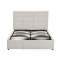 BETT mit Bettkasten - 2 Personen - Stoff - Beige - - Beige, Textil (160/200cm) - Vente-Unique