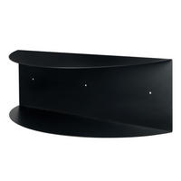 WANDBOARD - Halbrund - Eisen - Schwarz, Metall (60/20/20cm) - home24
