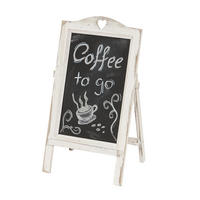 WERBETAFEL 66x37x27cm Shabby-Look Vintage Weiß - Weiß, Holz (37/66/27cm) - PROREGAL