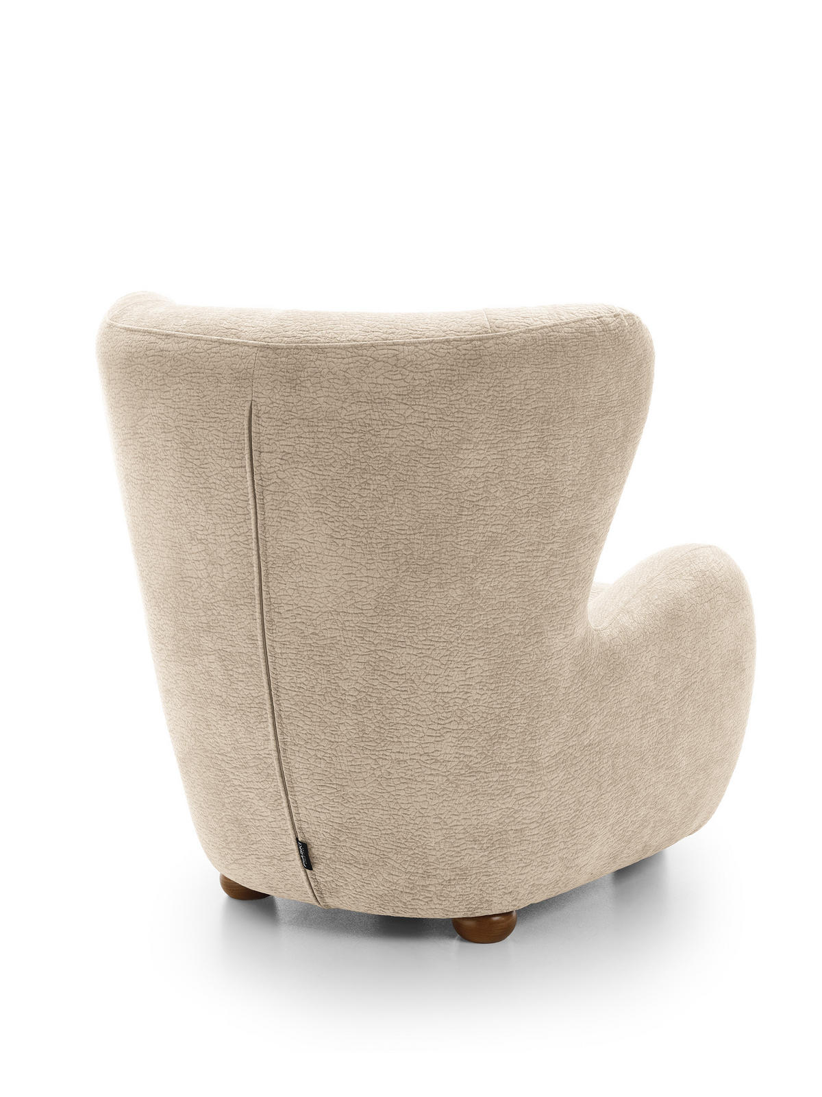 SESSEL MIST, Polstersessel Klassisch Loungesessel, Chenille-Stoff Beige - Beige, Holz/Holzwerkstoff (88/91/100cm) - MASSENO