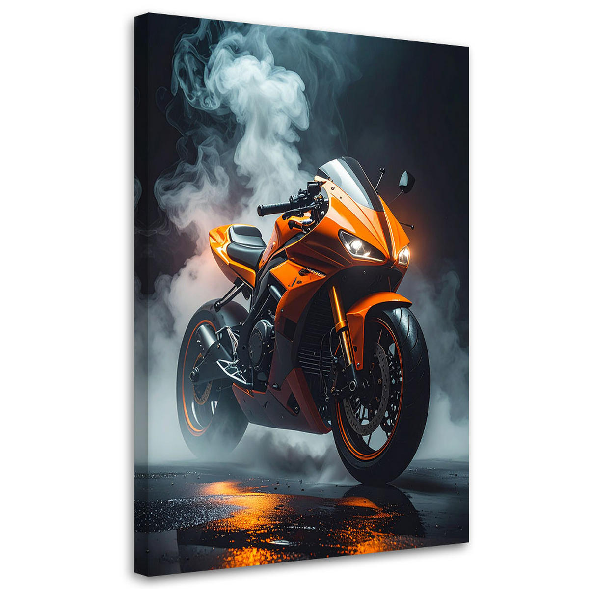 LEINWANDBILD Kraftfahrzeuge 40x60cm - Orange, Textil (40/60cm) - Feeby