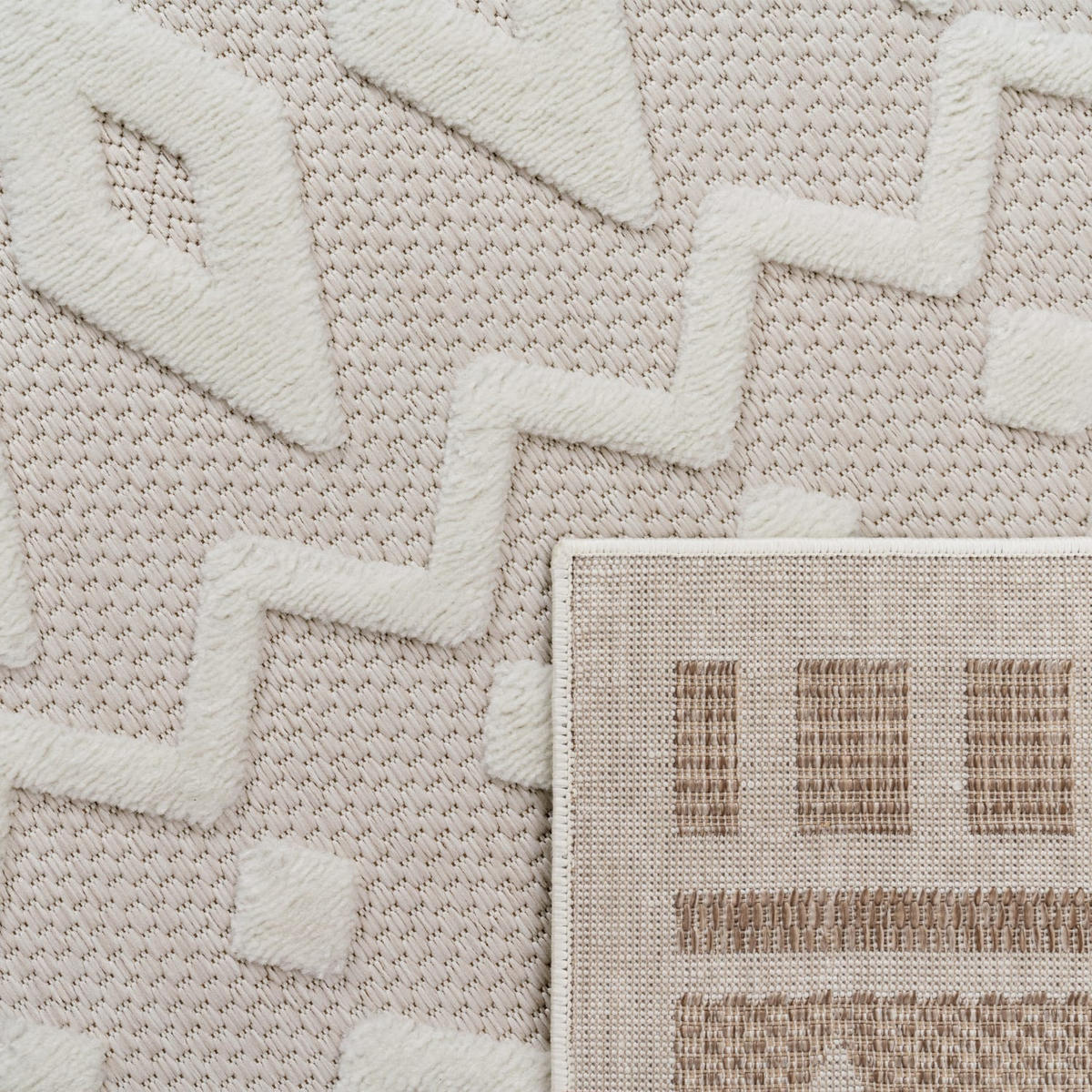OUTDOORTEPPICH 80/150 cm Livorno 671 - Creme, Kunststoff (80/150cm) - Paco Home