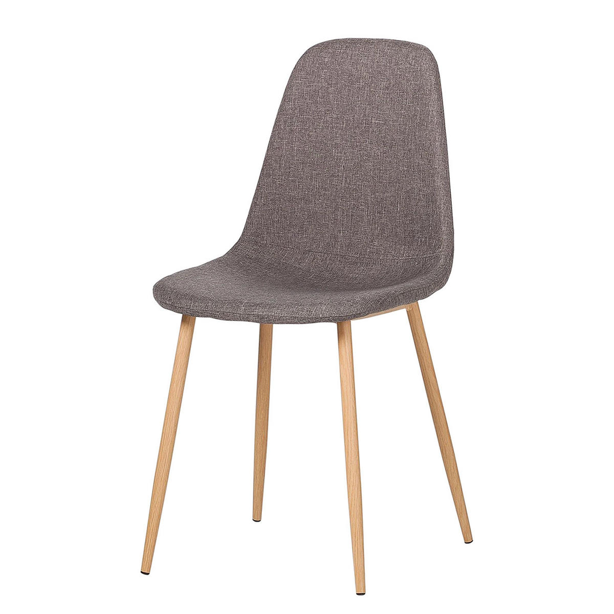 POLSTERSTUHL-SET - Webstoff / Metall - Grau, Textil/Metall (44/87/52cm) - home24