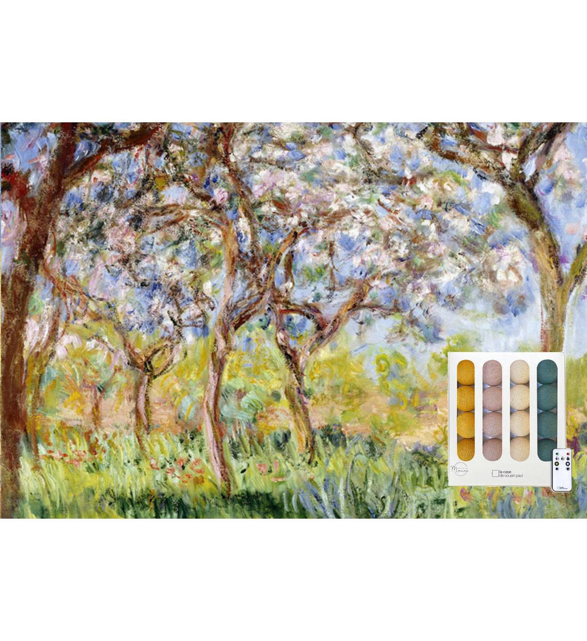 LICHTERKETTE LED Boxen - Giverny - Pastelle - Gelb, Textil (165cm) - La case du cousin paul