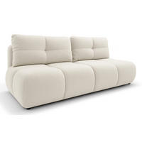 SITZSOFA Śmietankowa MILA Ausziehbar Ohne Armlehnen Bouclé - Weiß, Textil (214/89/104cm) - Sepro Meble