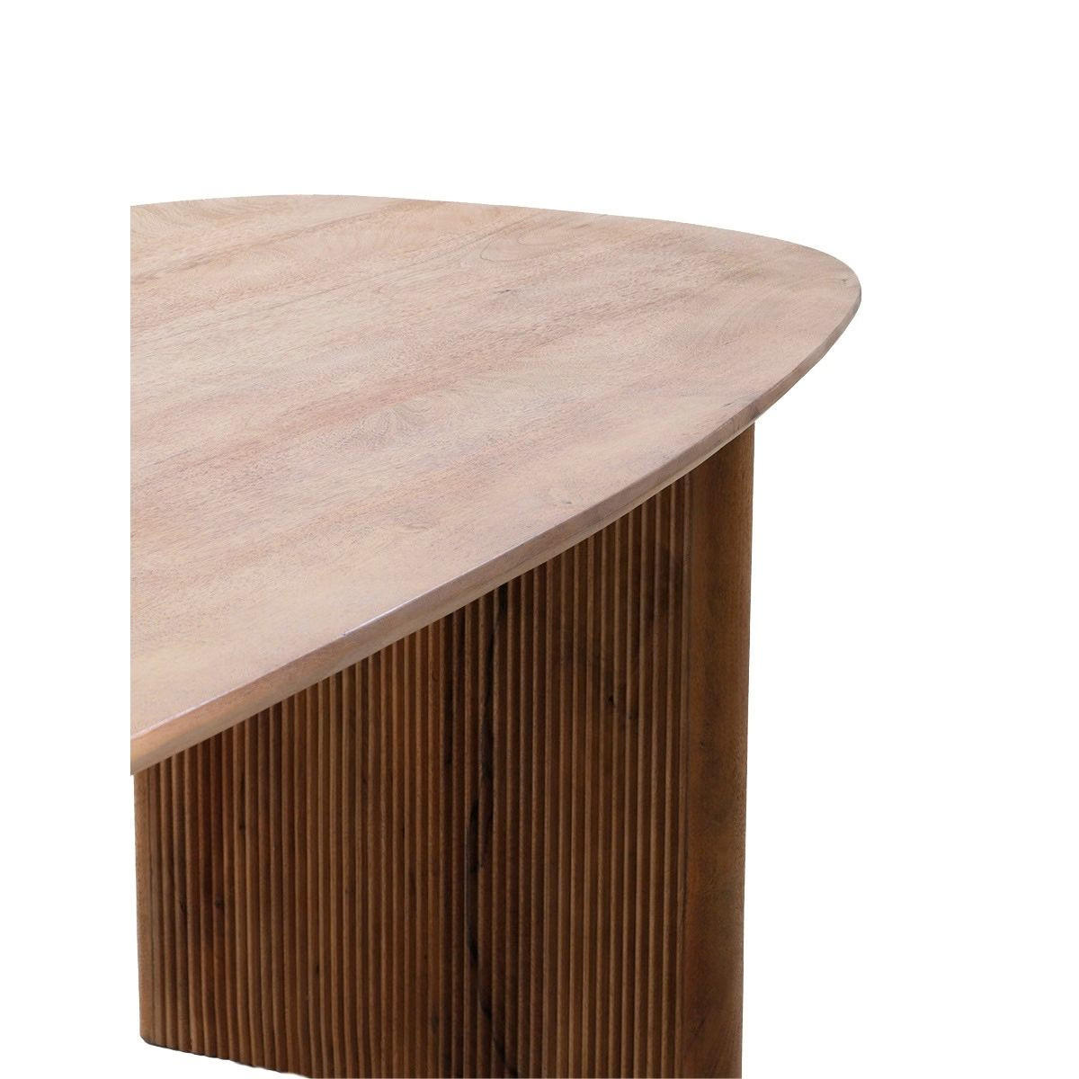 ESSTISCH oval aus Mangoholz 210cm, natürlich - Braun, Holz (210/100/76cm) - Giga Meubel