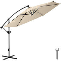 AMPELSCHIRM Artemis, inkl. Schutzhülle, beige - Beige, Metall (350/337cm) - tectake