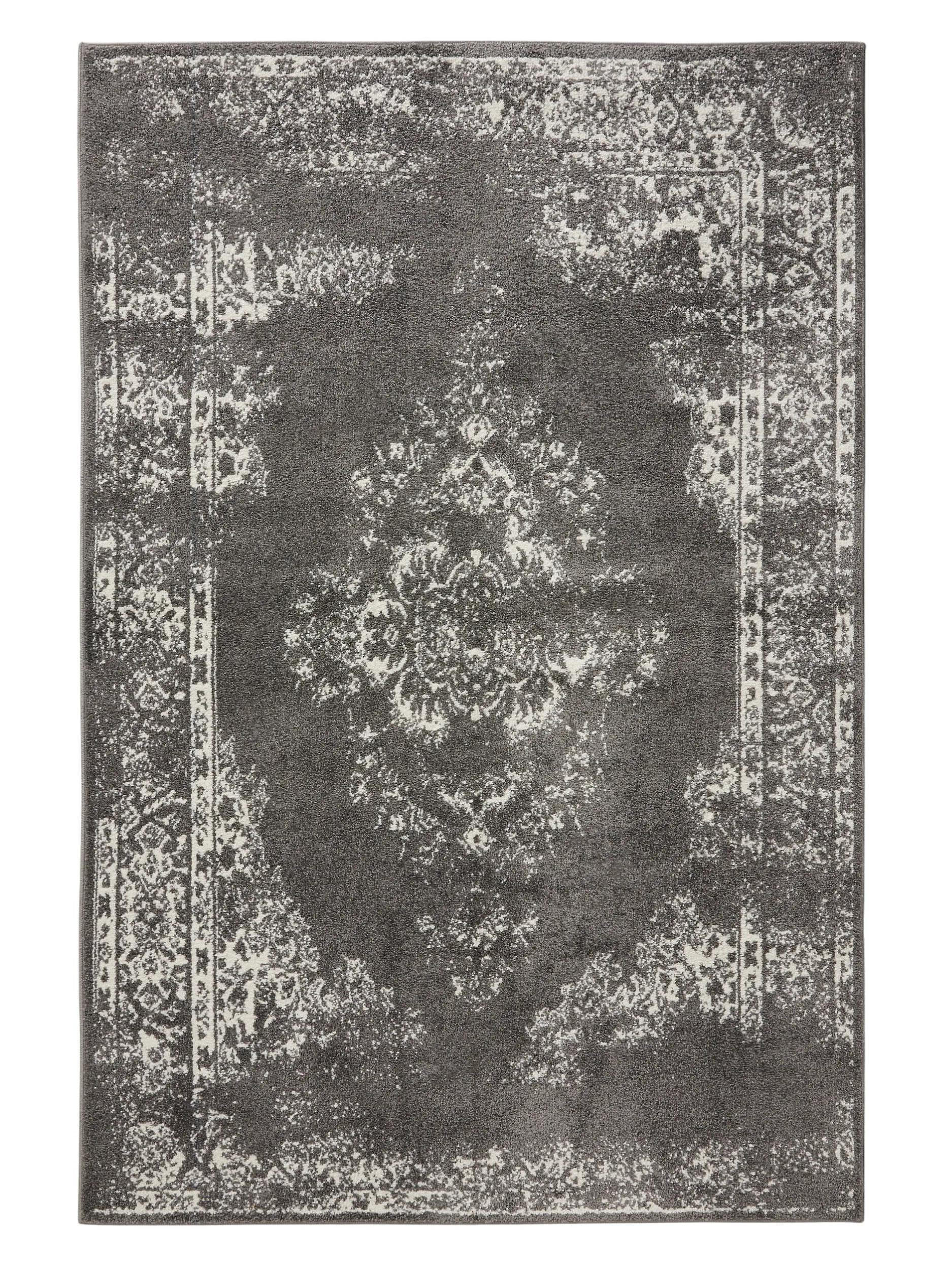 VINTAGE-TEPPICH Sia 240/340 cm - Grau, Kunststoff (240/340cm) - benuta