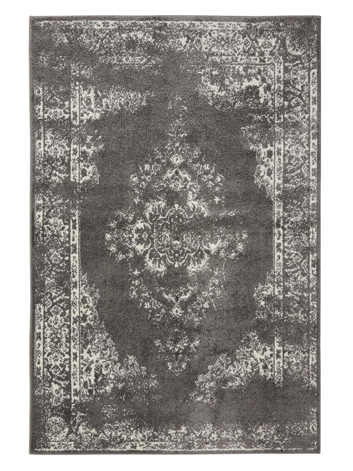 VINTAGE-TEPPICH Sia 240/340 cm - Grau, Kunststoff (240/340cm) - benuta