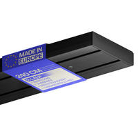 GARDINENSCHIENE 240cm (2x120cm) 2-läufig - Schwarz, Kunststoff (10/1.8/240cm)