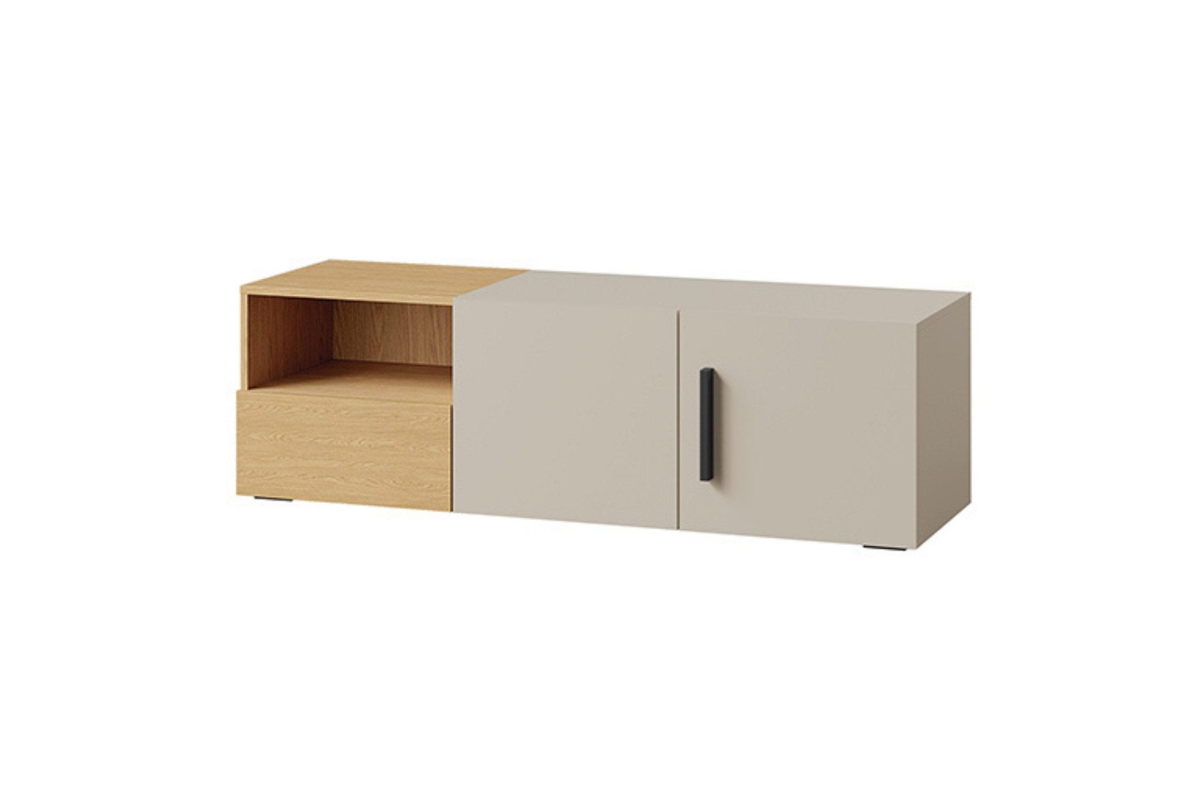 TV-LOWBOARD LIMA 09 135/42/40 cm in Kaschmir/Eiche - Kaschmir/Eichefarben, Holzwerkstoff (135/42/40cm) - Deine Möbel 24
