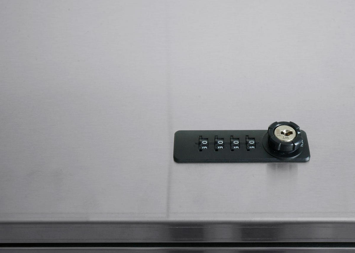 MÜLLTONNENBOX 4er HxBxT 120x264x85cm Walnuss-Holzoptik WPC Edelstahl 128kg - Braun, Metall (264/120/85cm) - PROREGAL