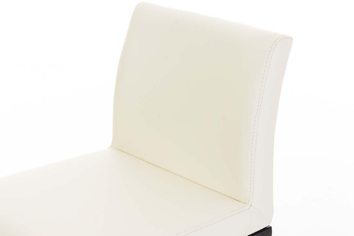 BARHOCKER Carin Kunstleder Creme Schwarz - Creme, Leder/Metall (42/86/44cm) - DELUKE