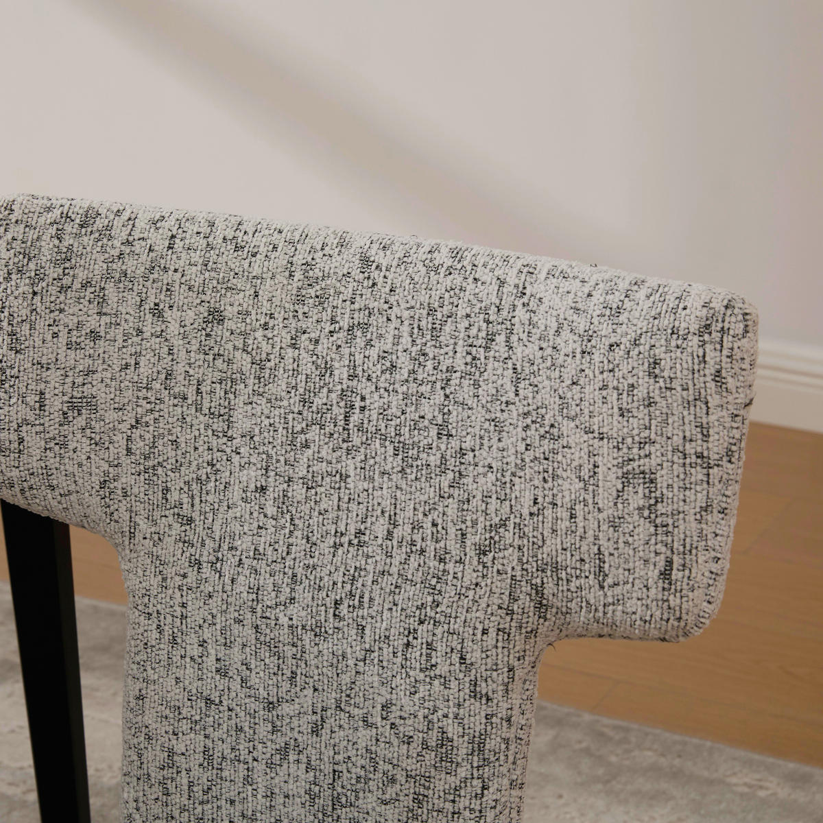 POLSTERSTUHL DE-36481 2er Set mit Holzbeinen Weiß - Grau, Holzwerkstoff (56/86/64cm) - ComfortXL
