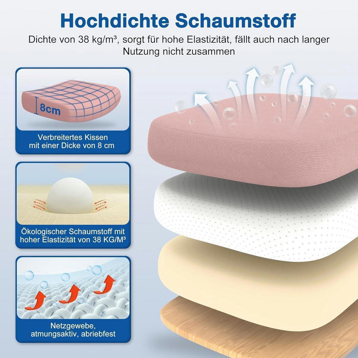 BÜROSTUHL Rosa mit verstellbarer Kopfstütze und Lendenwirbelstütze - Rosa, Textil (60/128/60cm)