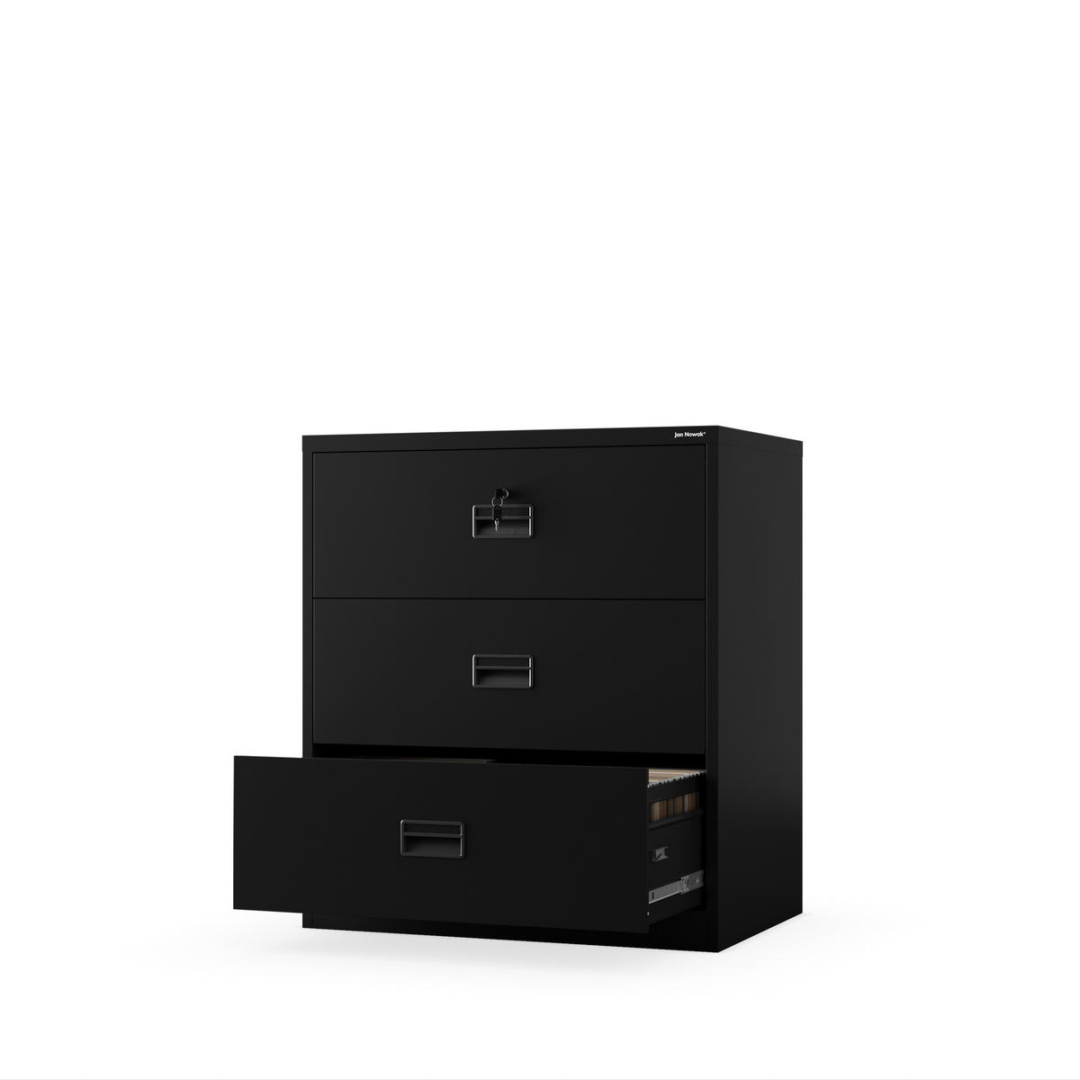 AKTENSCHRANK SARA XL V3 102x90x60 cm - Schwarz, Metall (90/102/60cm) - Jan Nowak