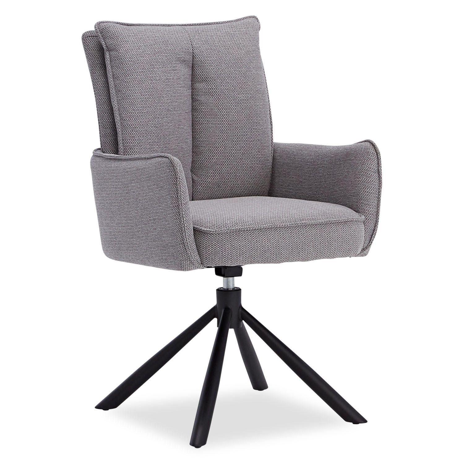 ARMLEHNENSTUHL Stoff in Grau drehbar - Grau, Textil (59/94/64cm) - Homestyle4u