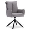 ARMLEHNENSTUHL Stoff in Grau drehbar - Grau, Textil (59/94/64cm) - Homestyle4u