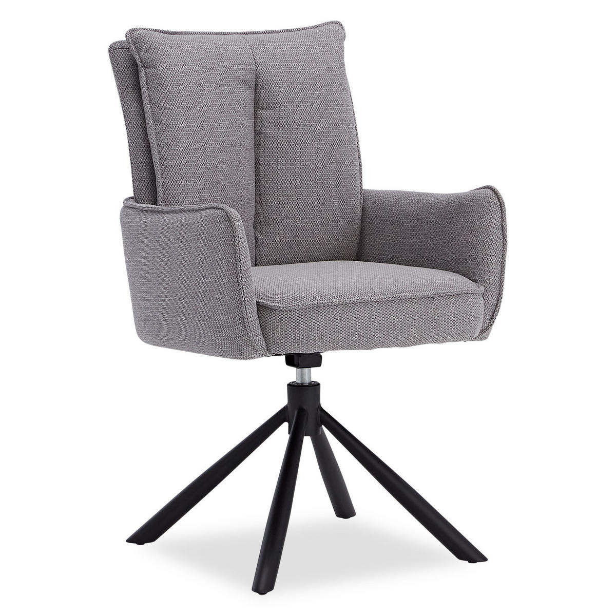 ARMLEHNENSTUHL Stoff in Grau drehbar - Grau, Textil (59/94/64cm) - Homestyle4u