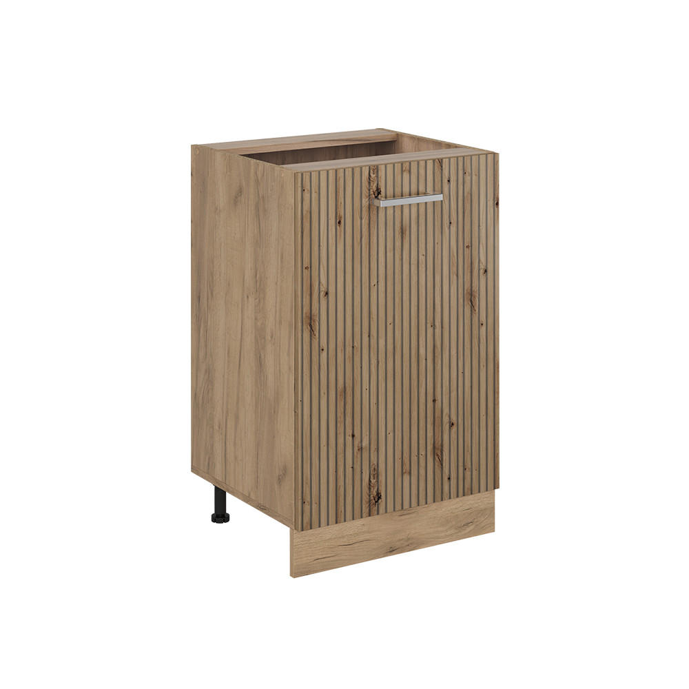 SPODNÍ SKŘÍŇKA KUCHYŇSKÉ LINKY R-Line, Řemeslný dub/Zlatý mocný dub, 50 cm bez pracovní desky - medově dubová/dub artisan, kompozitní dřevo (50/81.6/46cm) - Vicco