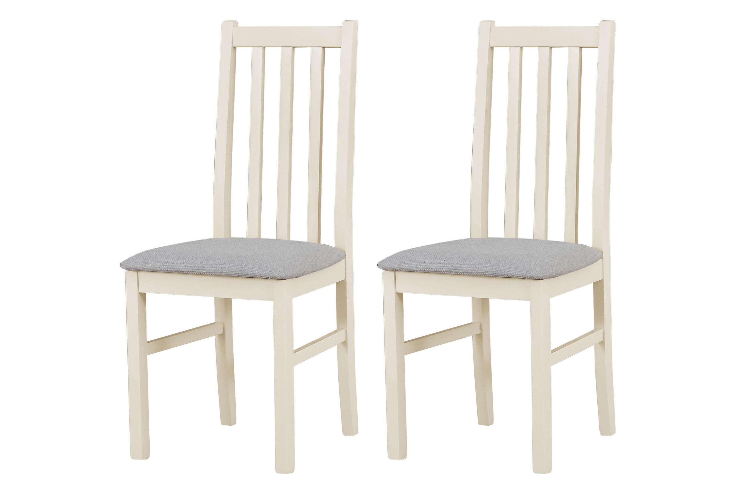 STUHL Bos 10 (2er Set) - Beige/Blaugrau, Holz (43/94/40cm) - Leaf Design