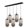 HÄNGELEUCHTE Velo 5-flammig Klar Ø 18cm - Klar/Schwarz, Glas (18/18/33cm) - s.luce