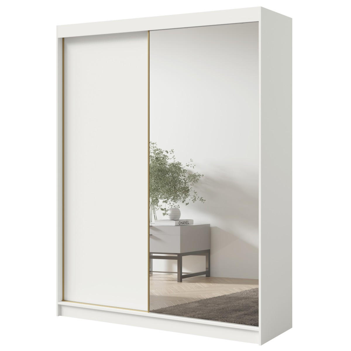 mzm24 Schwebetürenschrank Weiß 180x236x60 cm