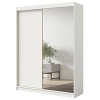SCHWEBETÜRENSCHRANK mit Spiegel Fiore Plus 2D1L 180 Weiß/Gold - Goldfarben/Weiß, Holzwerkstoff/Metall (180/236/60cm) - mzm24