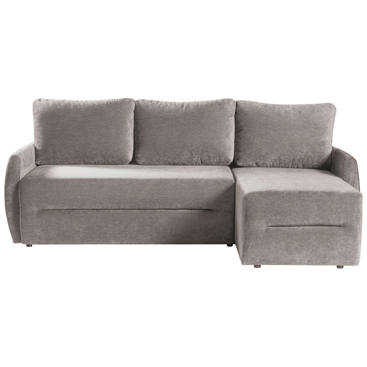 ECKSCHLAFSOFA Camila mit Schlaffunktion und universeller Ottomane, Braun - Braun, Textil (225/153cm) - Beautysofa
