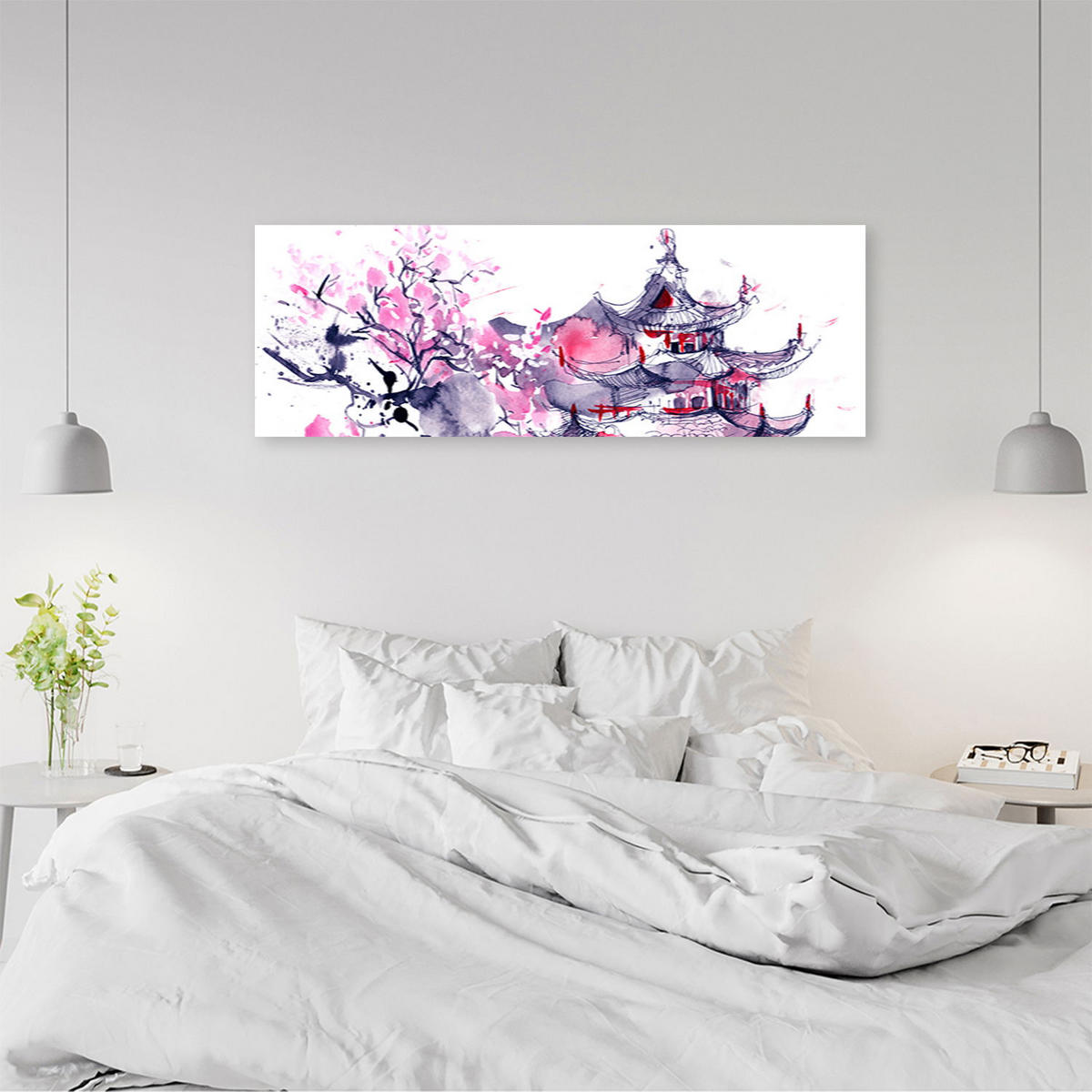 KUNSTDRUCK Rosa 150/50 cm - Pink, Textil (150/50cm) - KUNSTLOFT