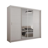 SCHWEBETÜRENSCHRANK KARTHUS 250/215/61 cm 3-türig mit Spiegel Beige - Beige, Holzwerkstoff (250/215/61cm) - MASSENO